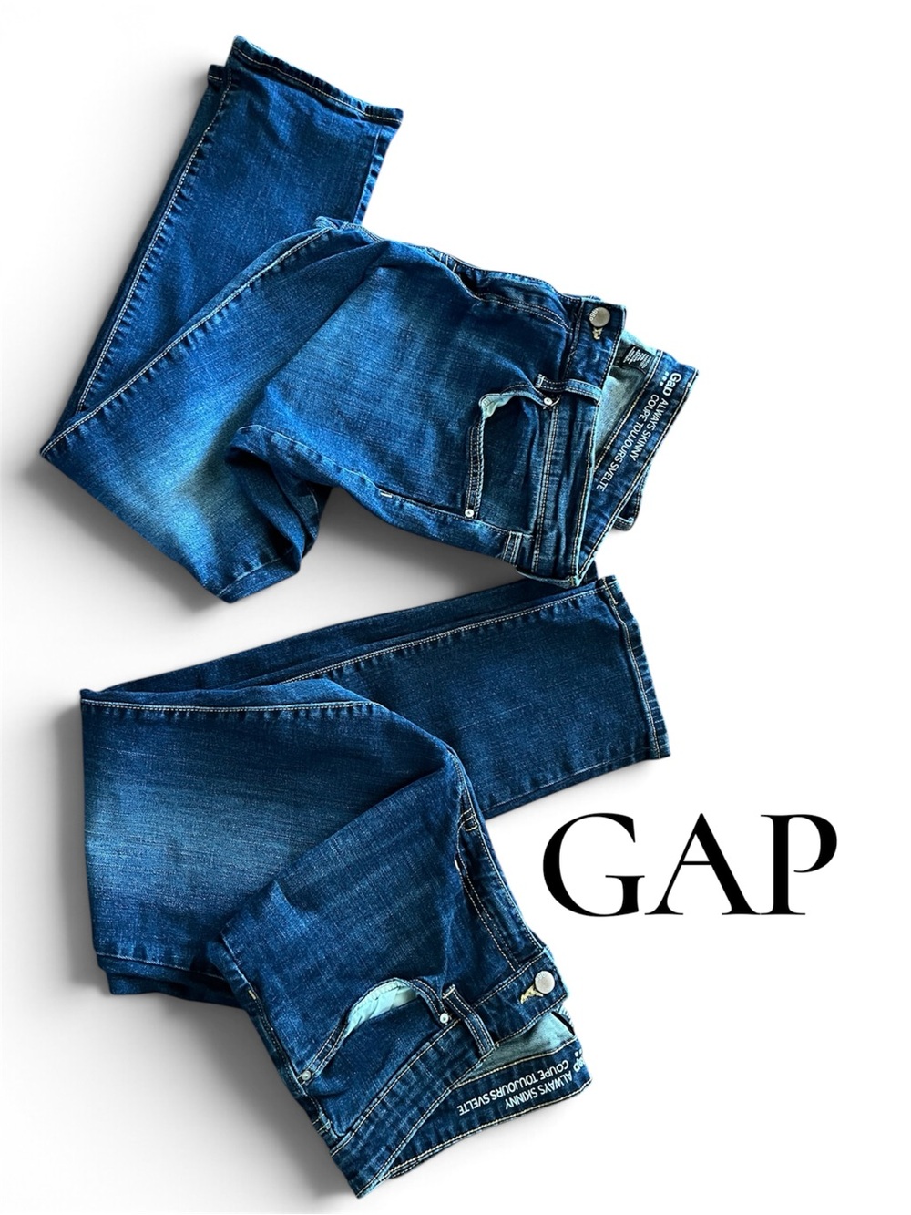 Two pair GAP Women's Dark Blue Skinny Jeans